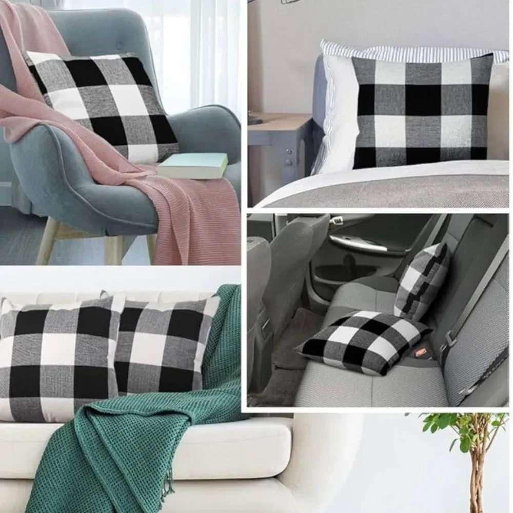 Black & White Buffalo Check Pillow Covers (3)